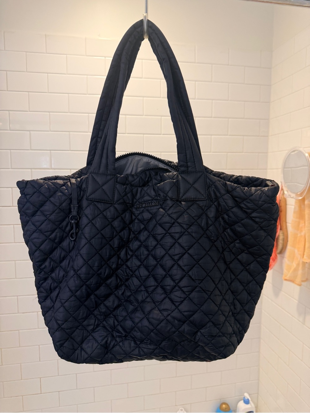 MZ Wallace Black Quilted Metro Tote Bag